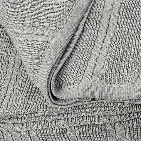 B.Knit Knitted Quilt Braids - Light Gray