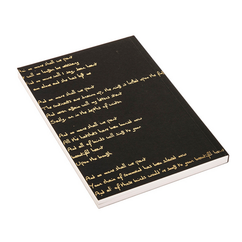 PAPIER Foil Notebook song gold on black
