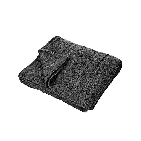 B.Knit Knitted Quilt Braids - Dark Gray