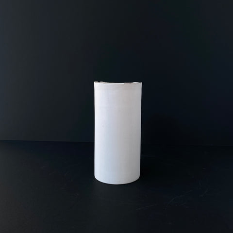 1220℃ Wide Porcelain Vase (White)