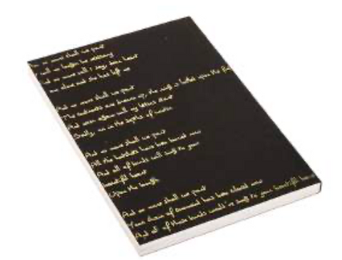 PAPIER Foil Notebook song gold on black