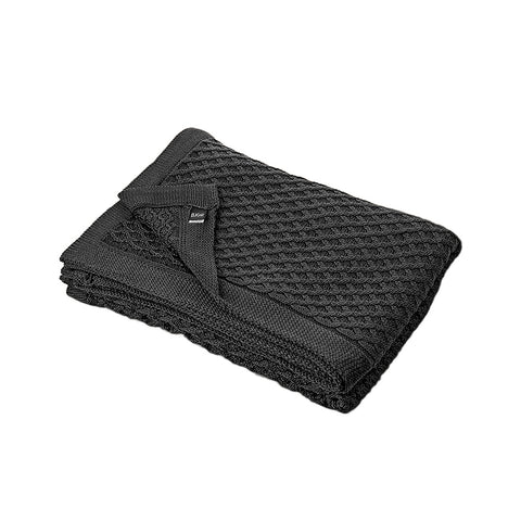 B.Knit Knitted quilt in ascetic - dark gray