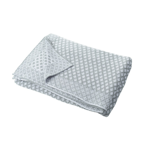B.Knit Scared Knitted Quilt - Gray / White